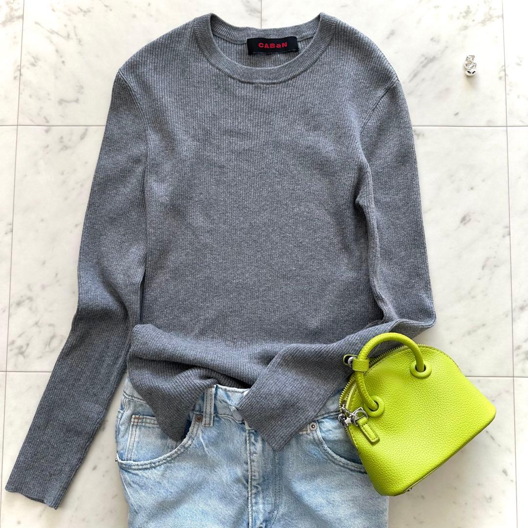 美品キャバン トゥモローランド コットンカシミヤ リブクルーネックプルオーバー CABaN コットンカシミヤ クルーネックプルオーバー｜トゥモローランド