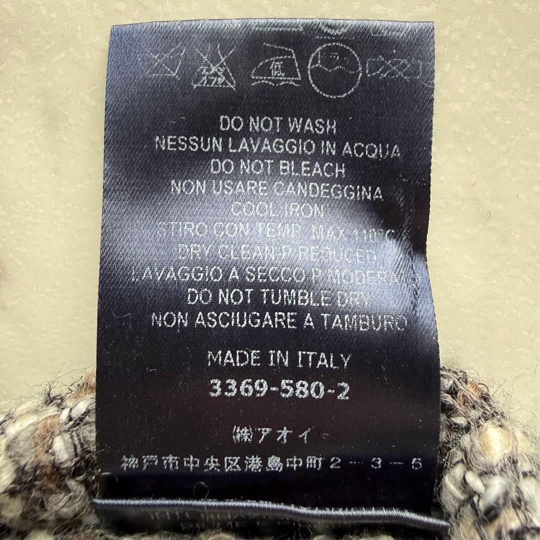 美品 ヘルノ サイズ44 ツイード スタンドカラー ショート ダウン