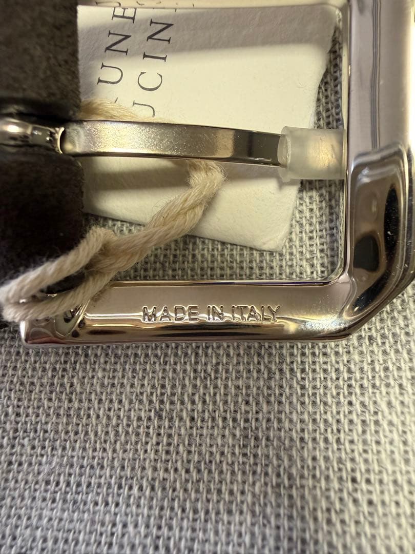 新品！BRUNELLO CUCINELLI リバースレザーベルト95チップ付き - メルカリ