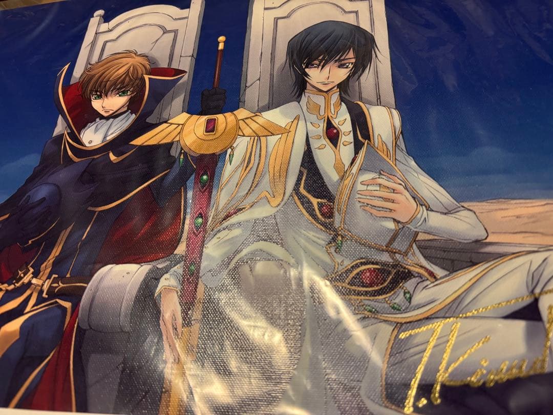 コードギアス 木村貴宏氏 箔押し 複製サイン入り アートボード キャンバスボード