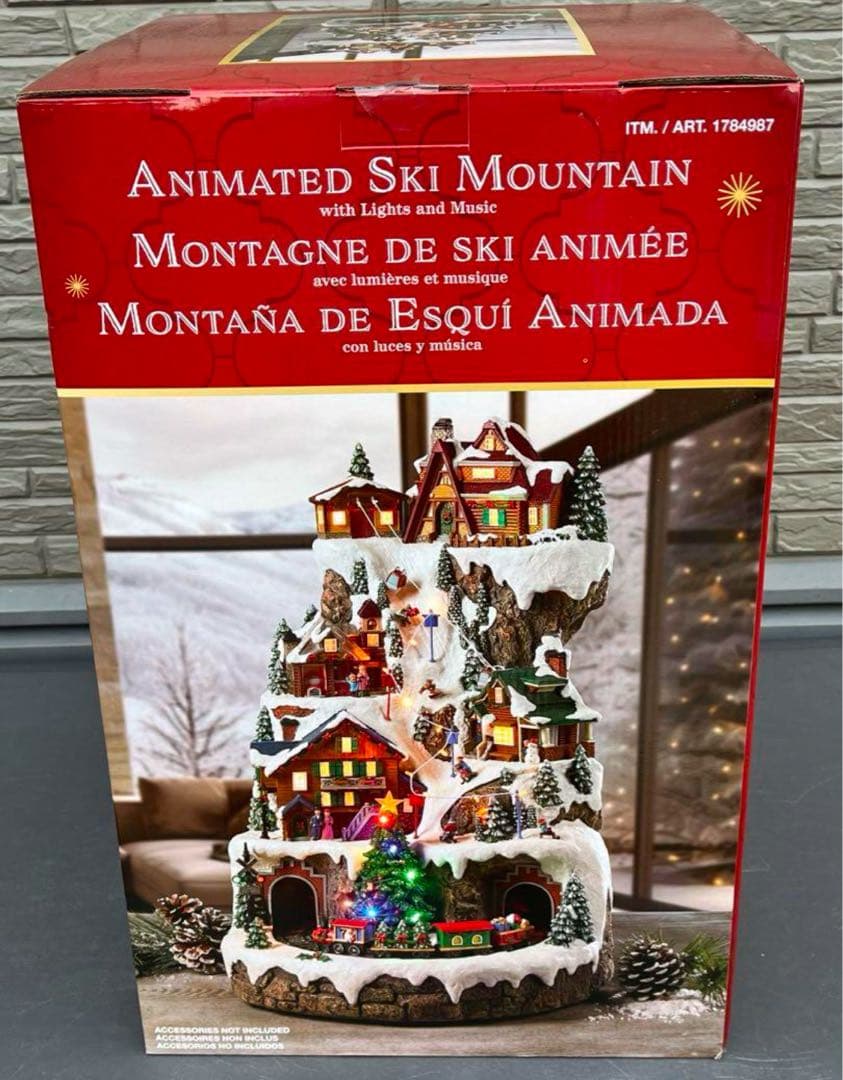 クリスマスオルゴールアニメイテッドコストコ2024LEDライト音楽付