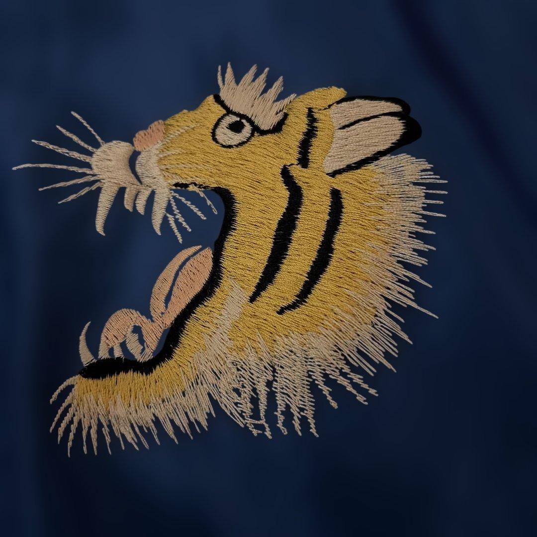 テーラー東洋 オールブラックサテンスカジャン 鷹刺繍 - メルカリ