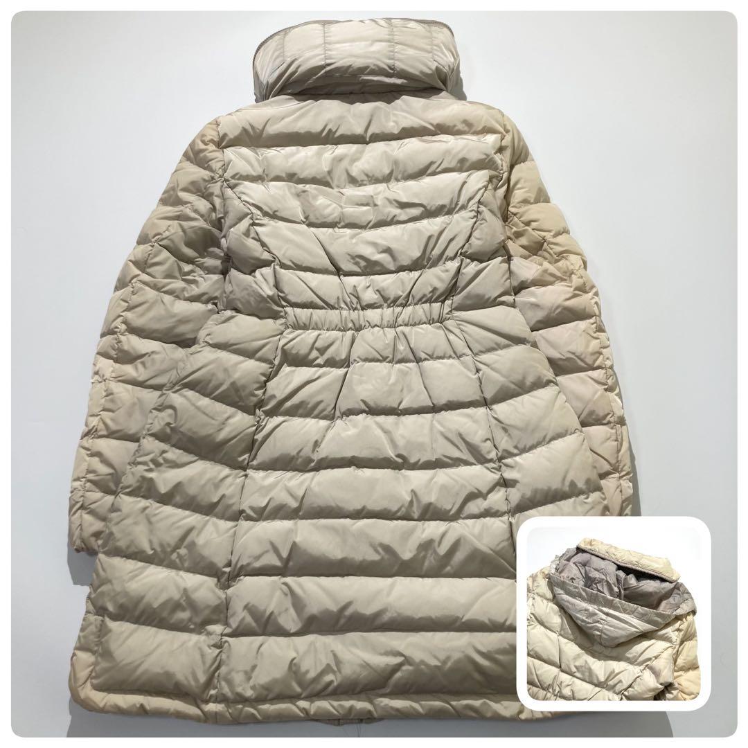 MONCLER ダウンコート ベージュ FLAMME マグリア フード収納 - メルカリ