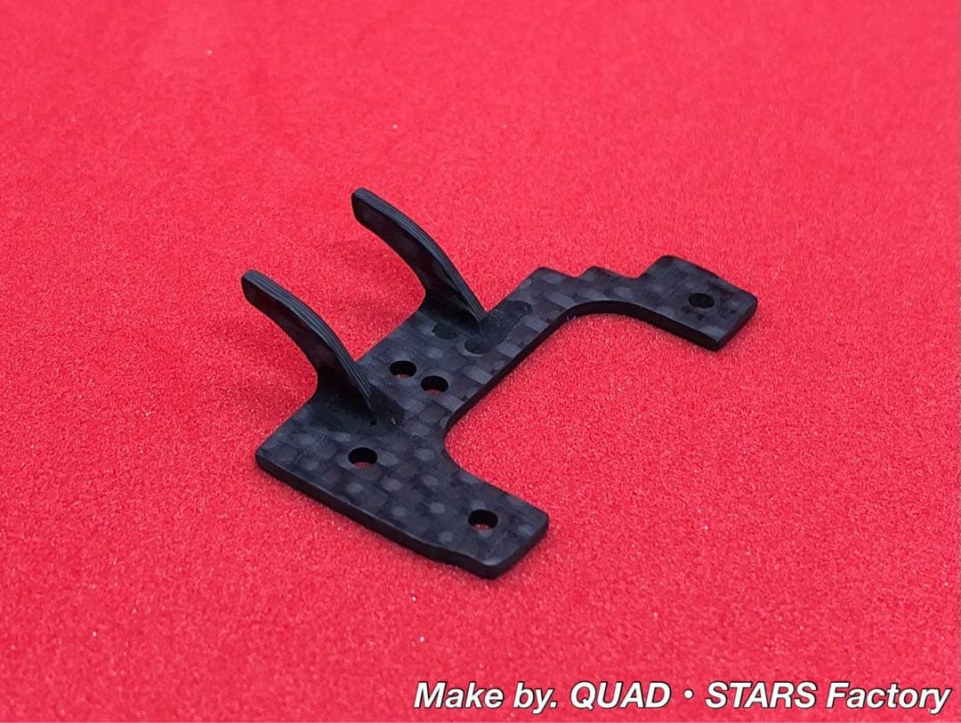 【ミニ四駆・VZ用】１軸リヤアンカー＋モーター押さえ　ブラックアウト／カーボン