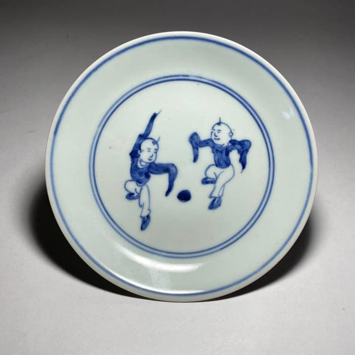 ◇染付 唐子図皿 明末天啓写し 景徳鎮窯 中国美術◇ - メルカリ