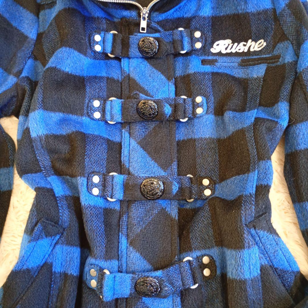 Y2K グランジ ナポレオン チェック 短丈 ジャケット 平成ギャル パンク