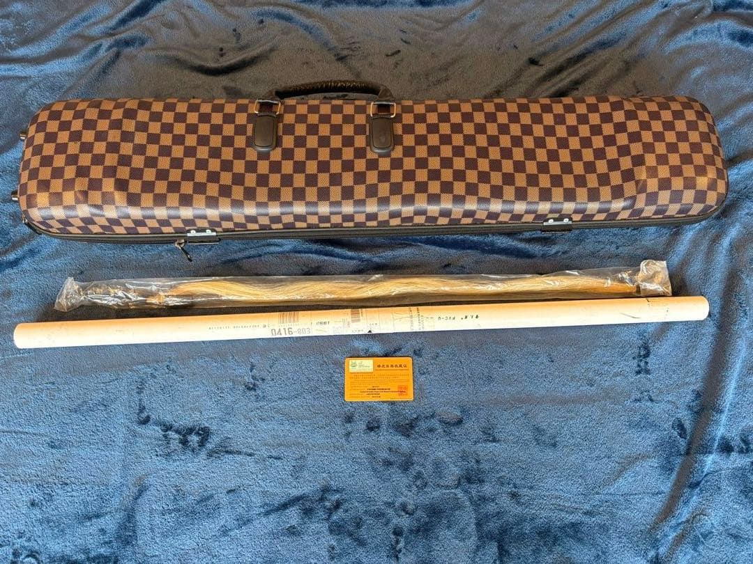 二胡 ハードケース 換えの弓毛付き