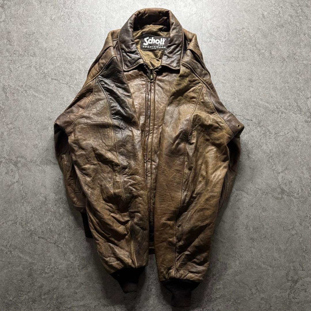 vintage Schott 3L A-2 フライトジャケット 短丈 USA製 - メルカリ