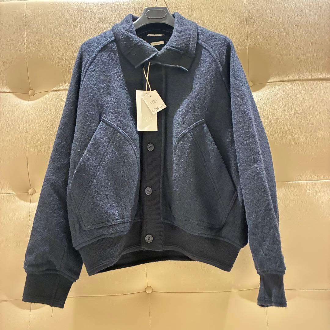 そうた様専用)ZARA リブ襟切り替えジャケット M - メルカリ