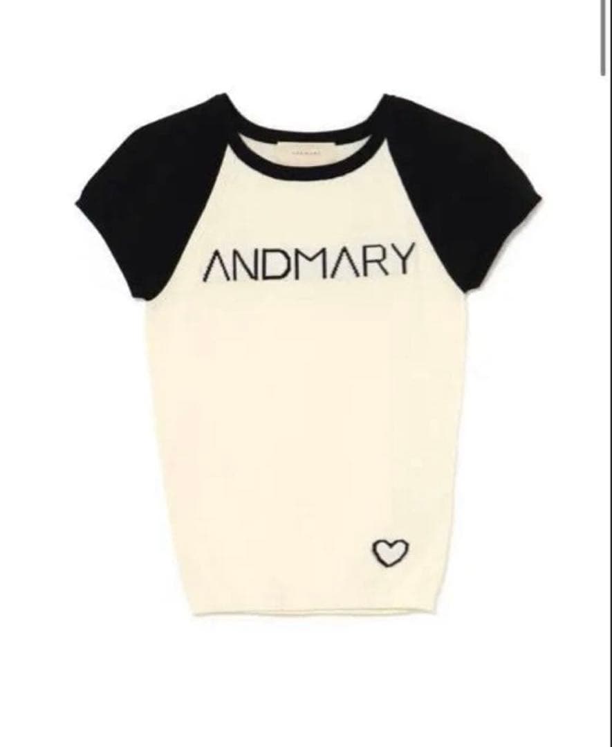 andmary Mary logo knit tops ivory - メルカリ