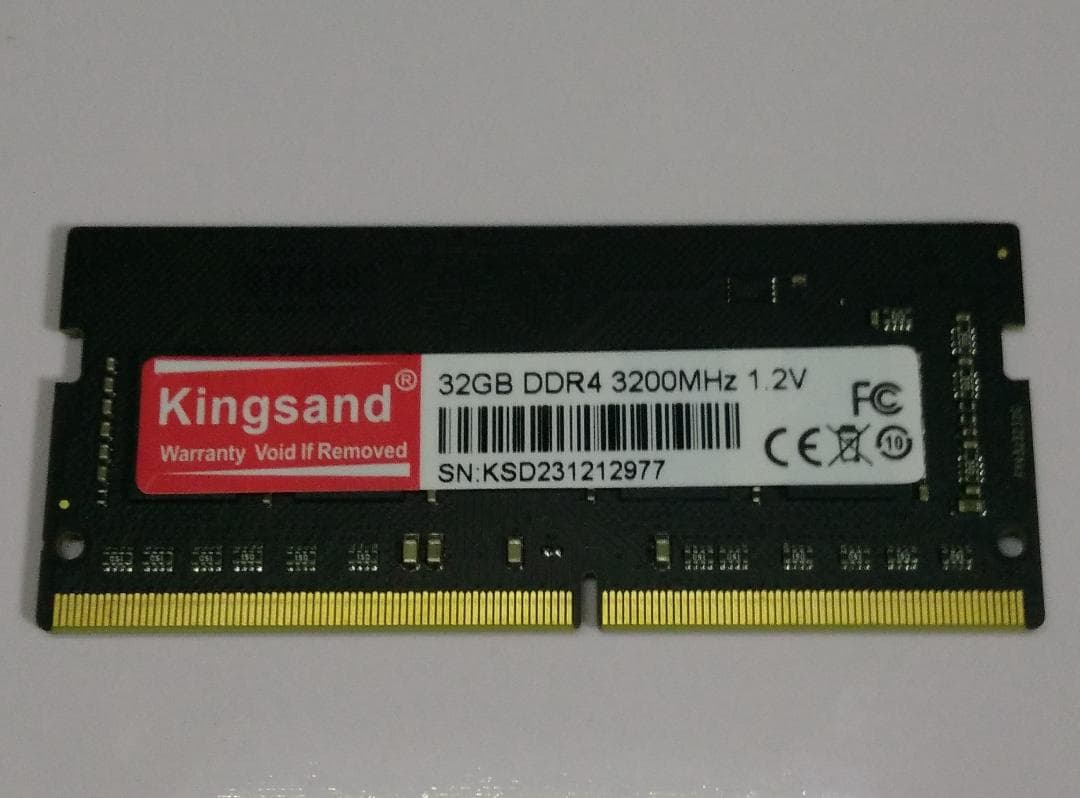 Kingsand ノートPC メモリ PC4 DDR4-3200 32GB 1枚 Amazon.co.jp: ノートPC用メモリ PC4-25600(DDR4-3200) 32GB(16GBx2枚