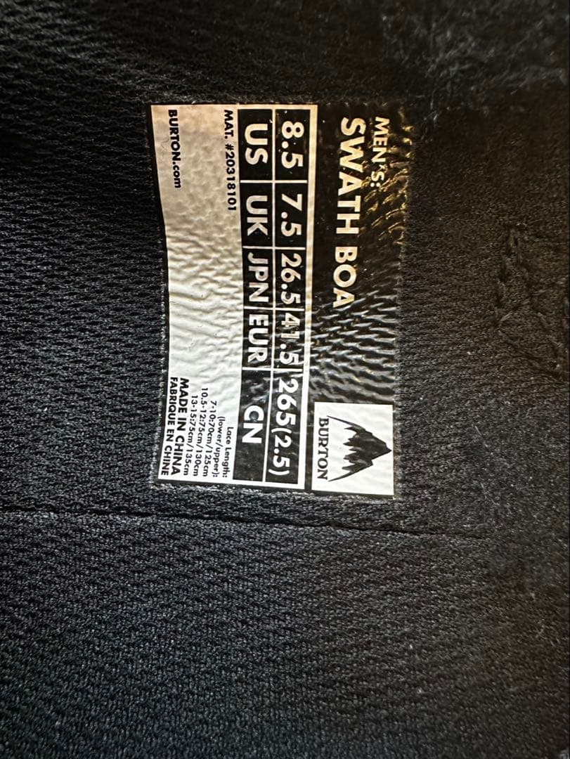 Burton swath boa 26.5cm スノーボードブーツ