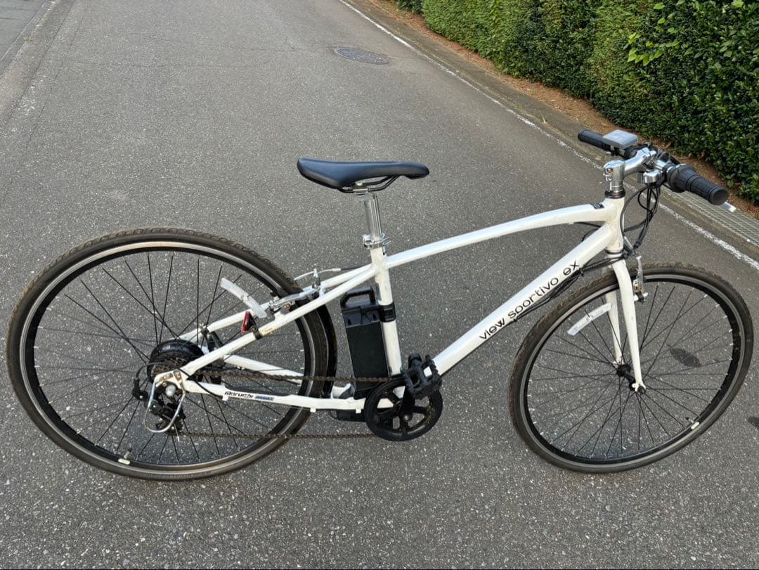 丸石サイクル　電動アシスト自転車 ビュースポルティーボex ホワイト 丸石サイクル ビュースポルティーボ ex 丸石 (組立・整備発送)電動