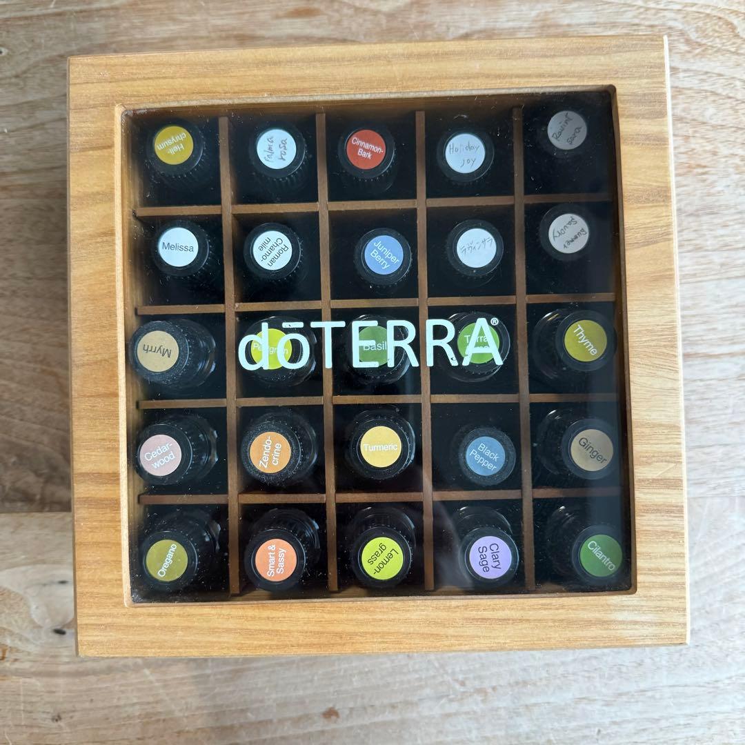 doTERRA エッセンシャルオイル 25本セット 木製ボックス