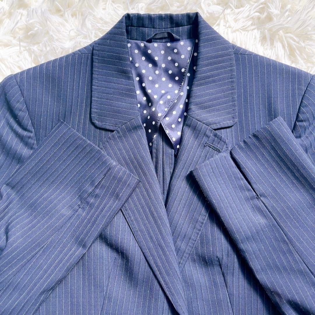 佐々木希 nline スーツ ネイビー ストライプ 3点セット シルク混