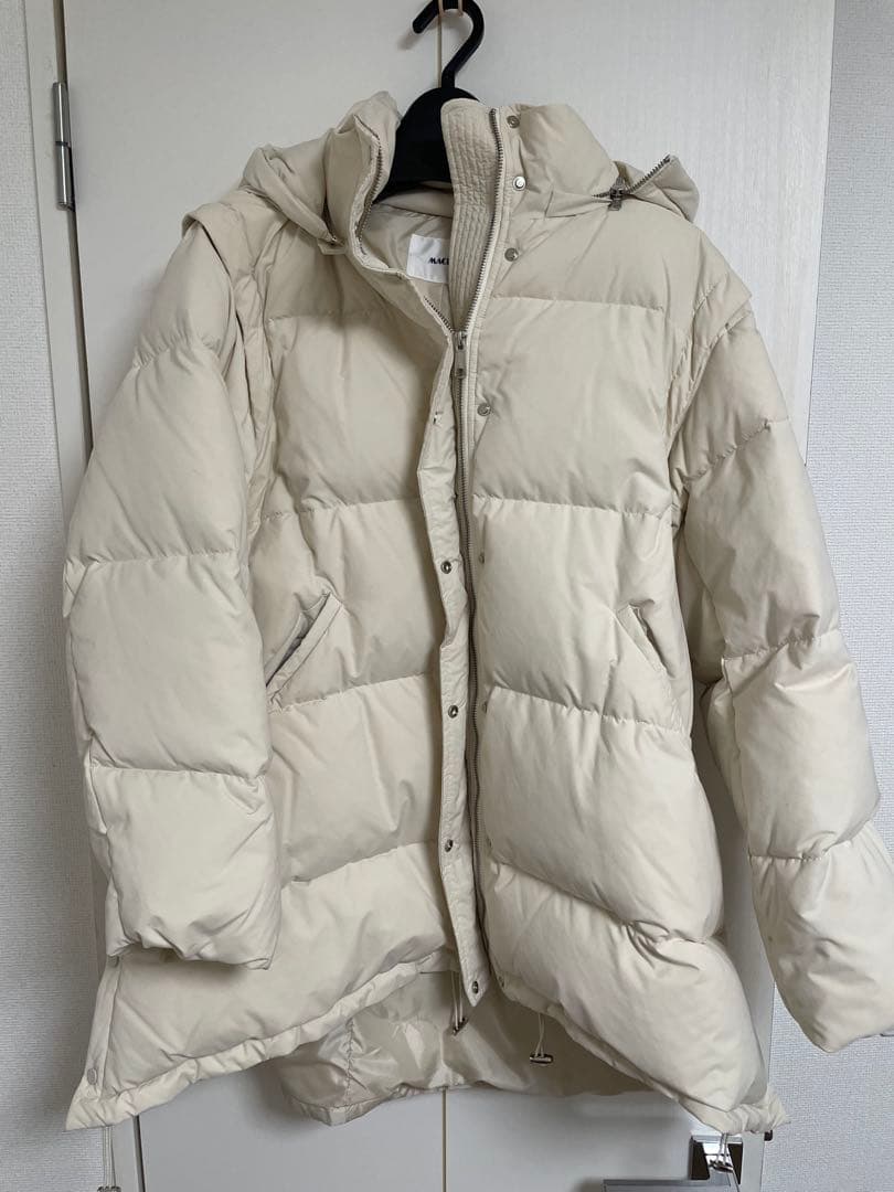 machatt（マチャット）2wayダウンコートハーフジップ（アイボリー