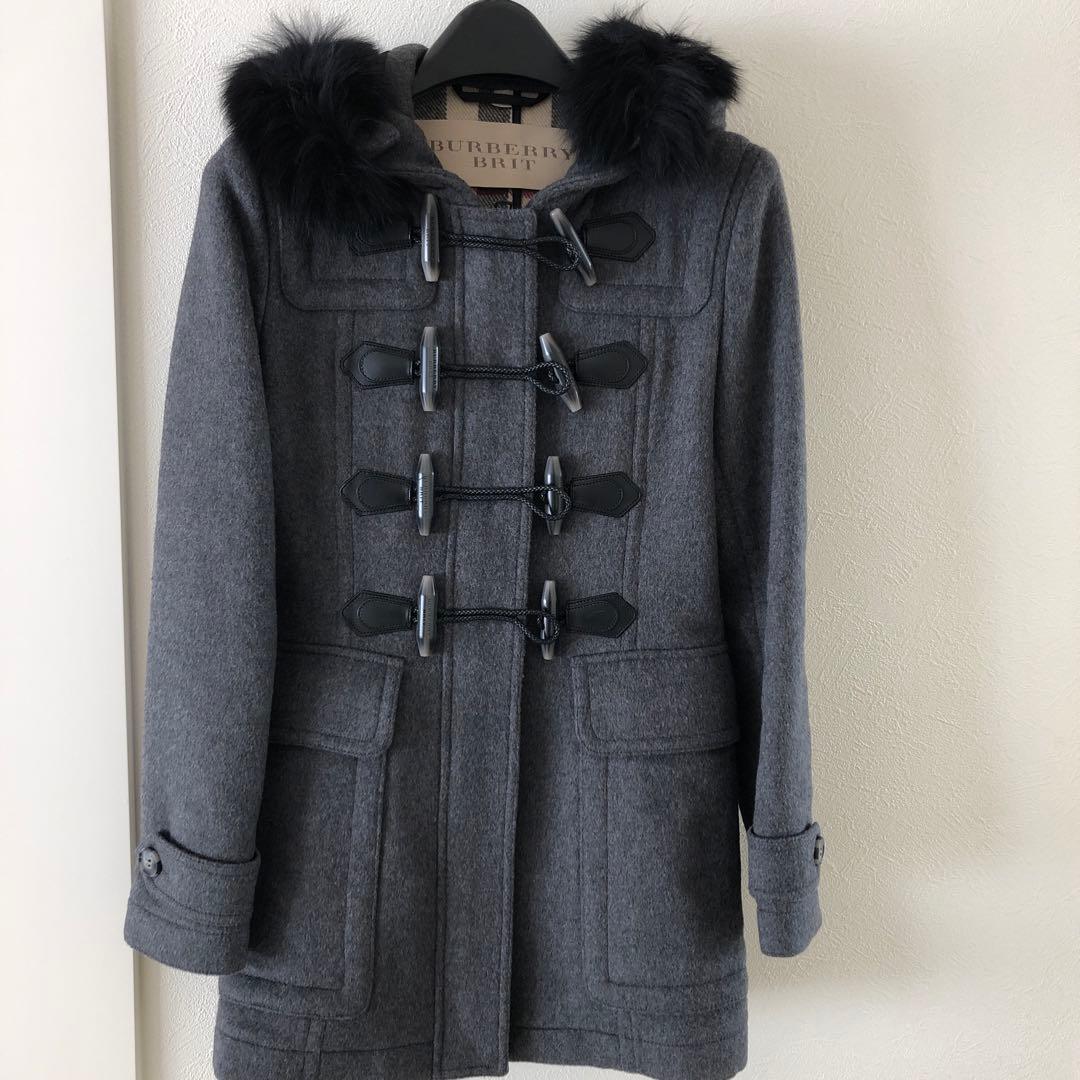 美品】バーバリーブリット ダッフルコート - メルカリ