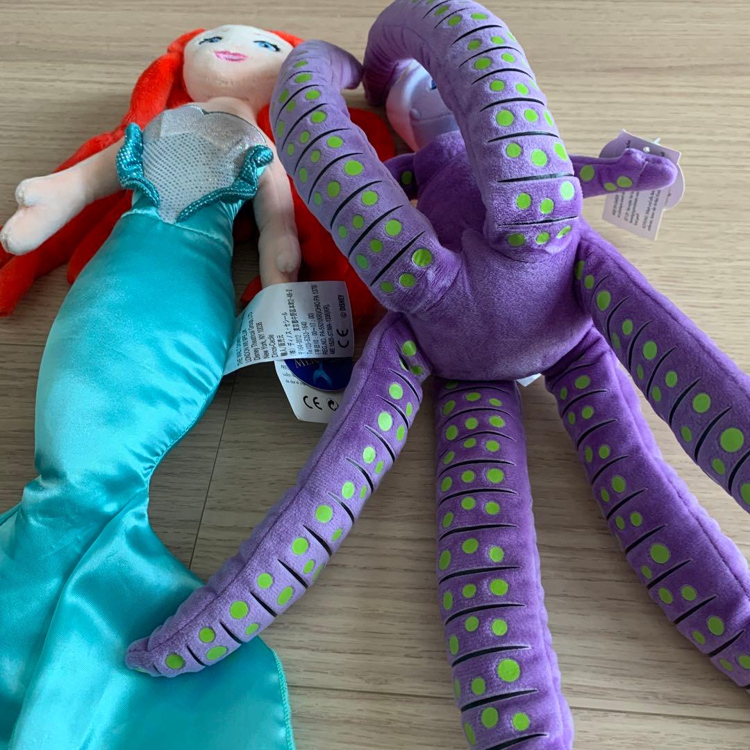 劇団四季 リトルマーメイド 会場購入ぬいぐるみ アリエル＆アースラ2体