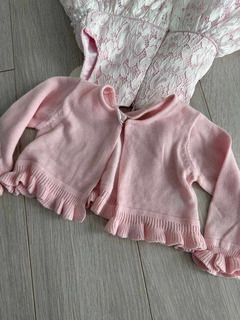 アメリカ購入ベビー新品ドレス24ヶ月レース80シャーリーテンプル結婚式