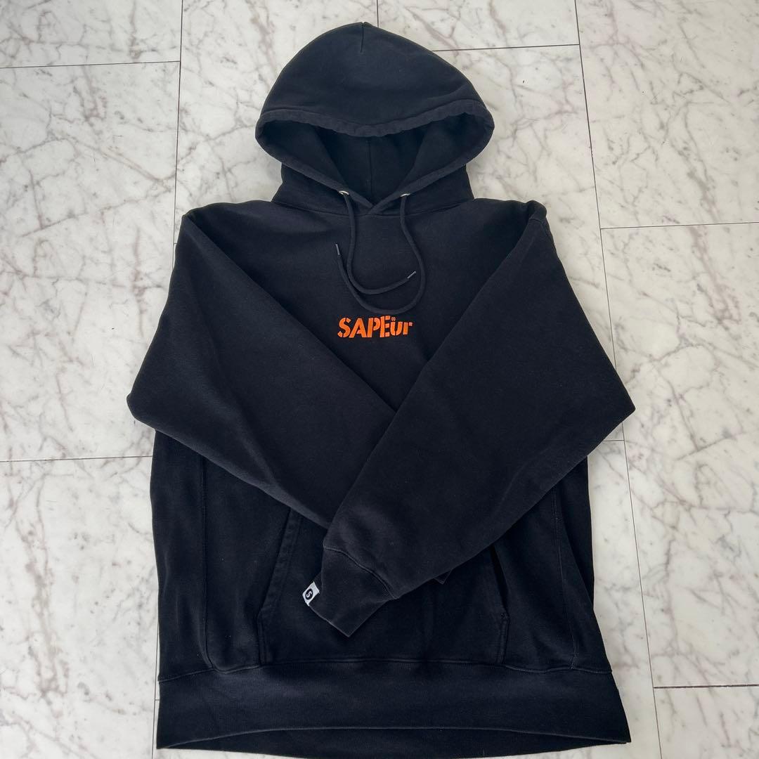 SAPEur × 浜田雅功コラボパーカー サプール 浜田 パーカー 黒 XL