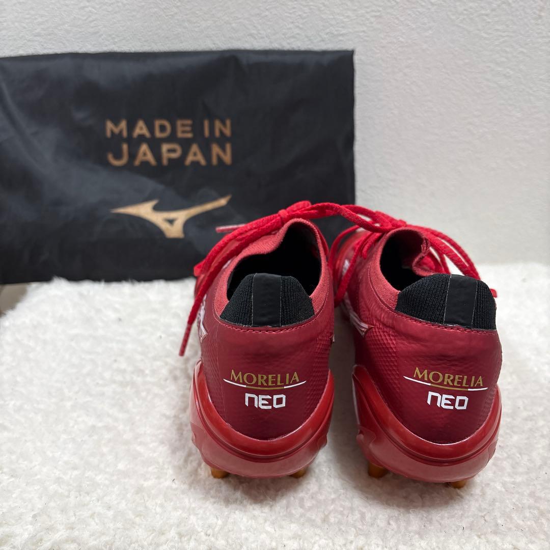 Mizuno Morelia NEO スパイク赤　日本製 26.5cm 袋・箱付