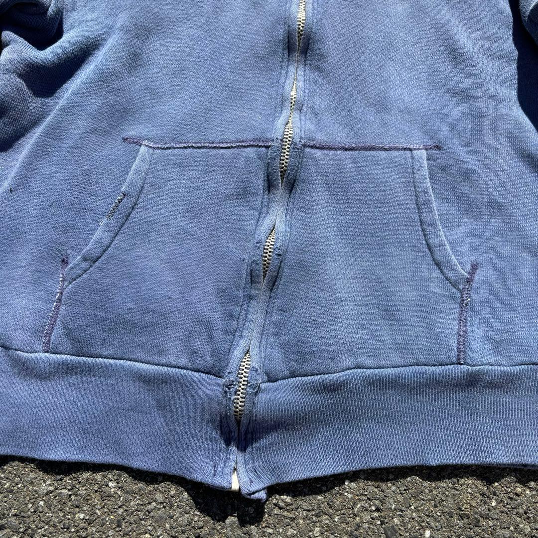 50s 60s vintage ジップ パーカー ダブルフェイス サンフェード - メルカリ