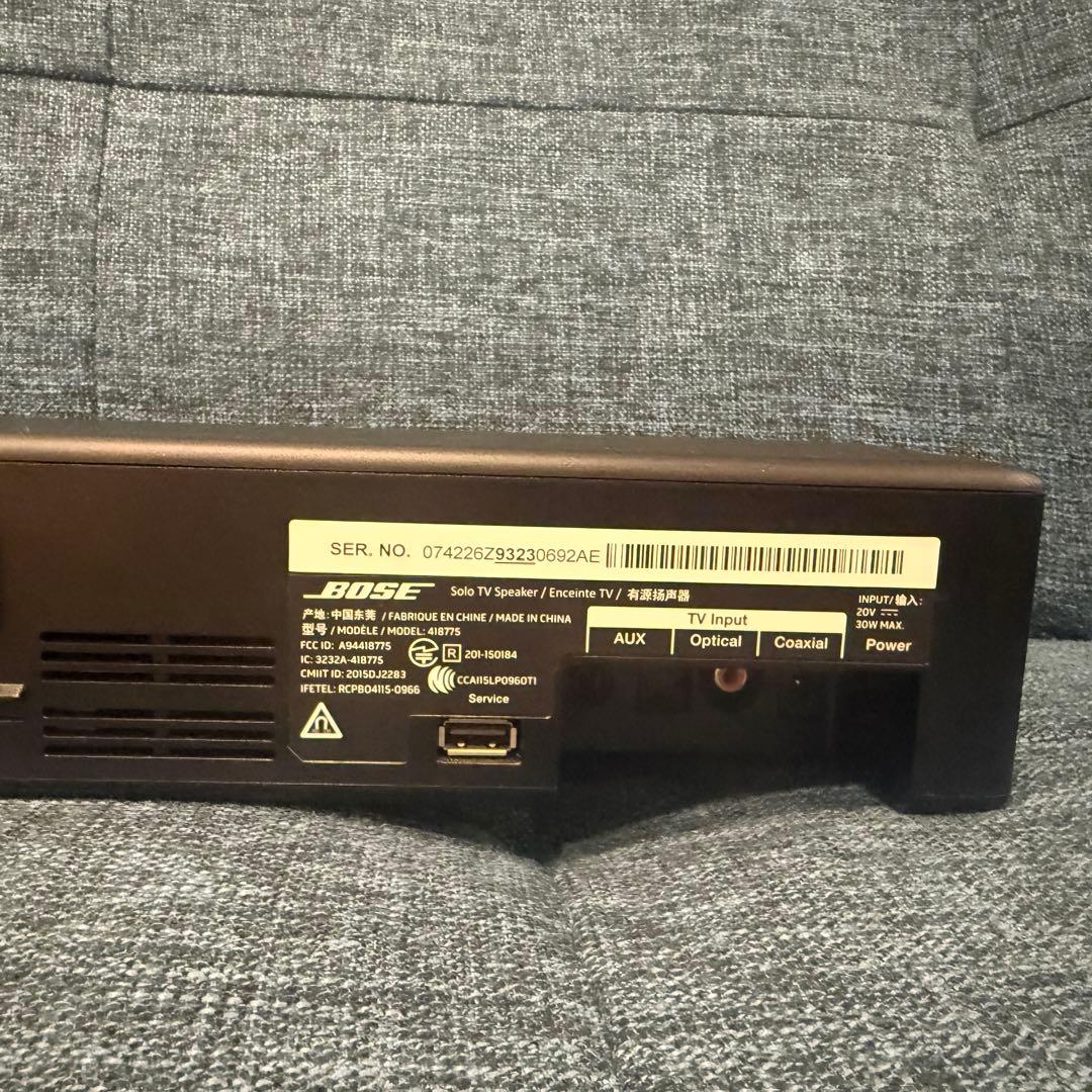 極美品】Bose Solo TV Speaker TV用サウンドバー - メルカリ