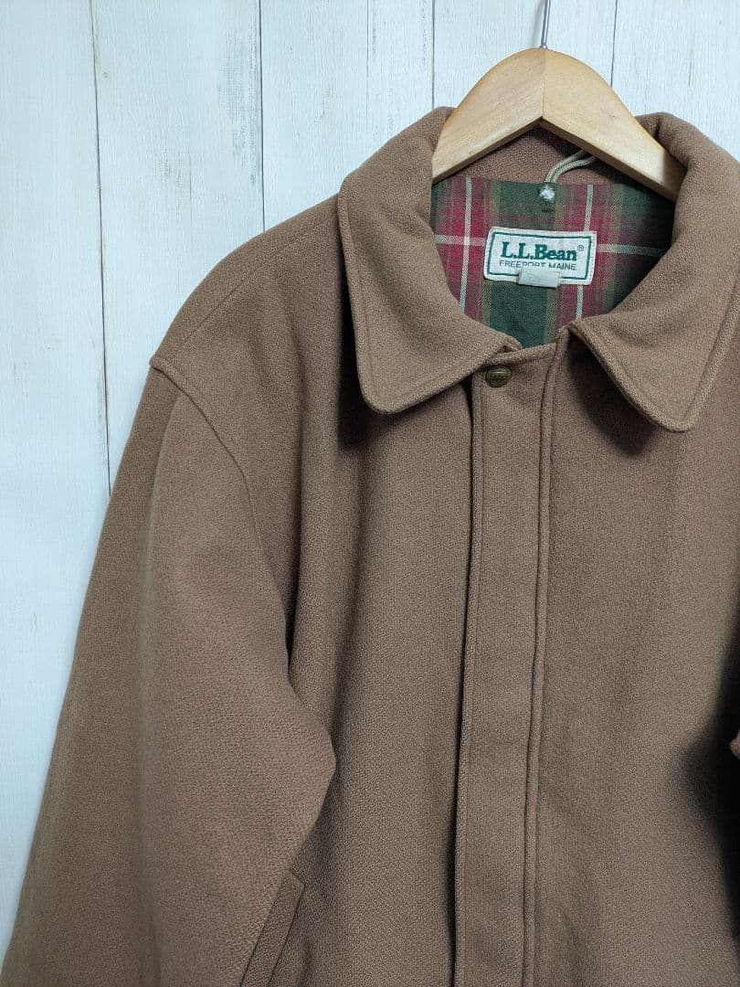 USA製 80s L.L.Bean ベージュ ウールジャケット　u11