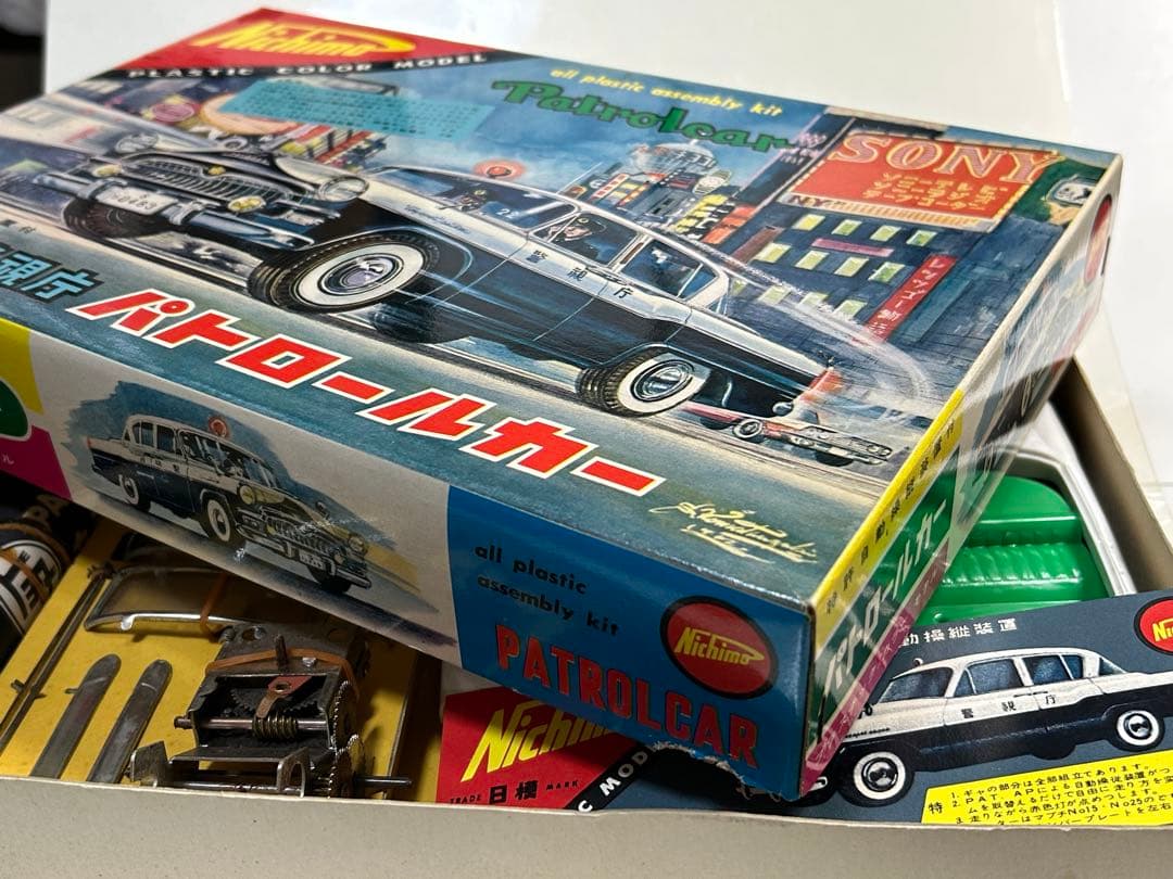 激レア60年以上前 ニチモ ブリキ混成プラモ 警視庁 パトロールカー