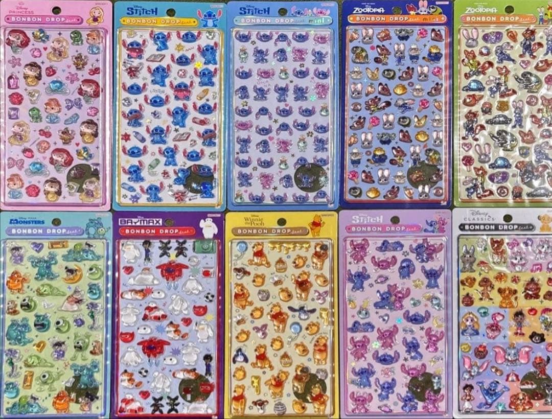 【正規品】ボンボンドロップシール　10枚セット 10枚セット ボンボンドロップシール ぷくぷくシール ご褒美シール