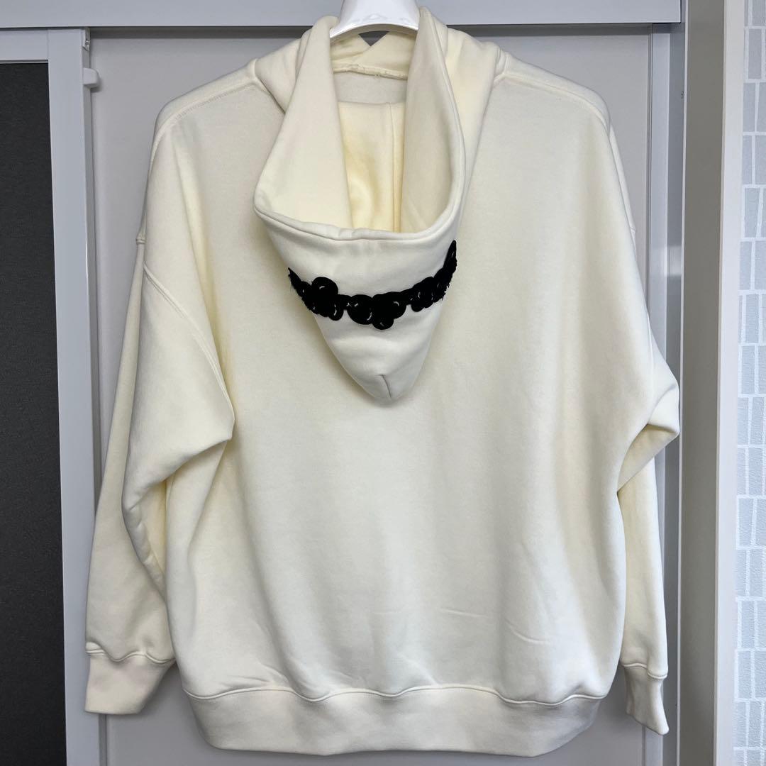 【週末値下げ9500→9000】Naptimeワッペンパーカー S アイボリー