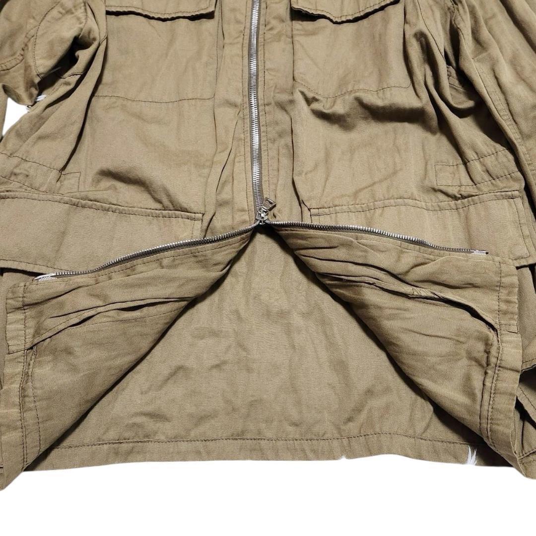 プラダスポーツ ミリタリージャケット メンズ52 XXL相当 カーキ 美品