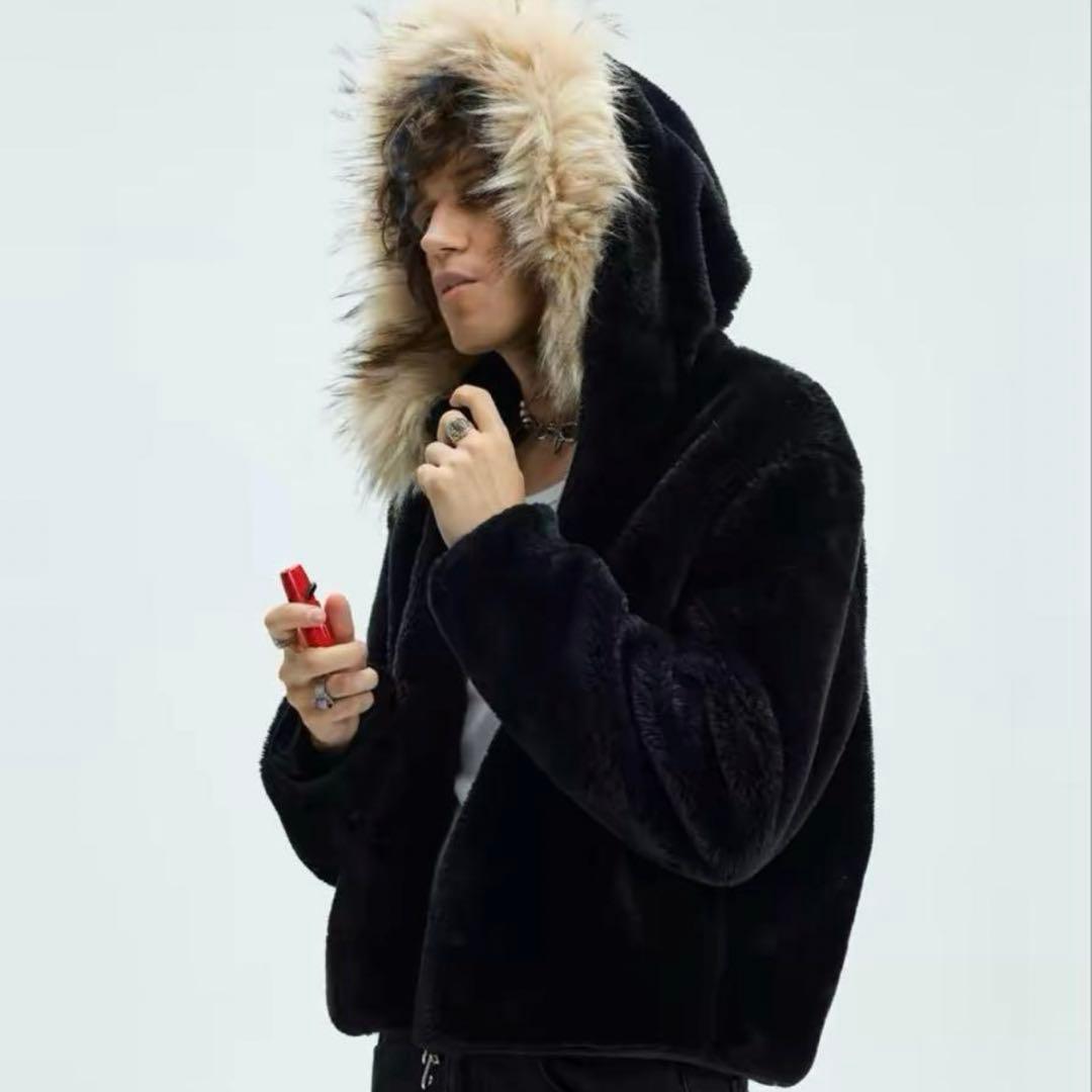 WHISTLEHUNTER ファー付きジップパーカー opium y2k - メルカリ