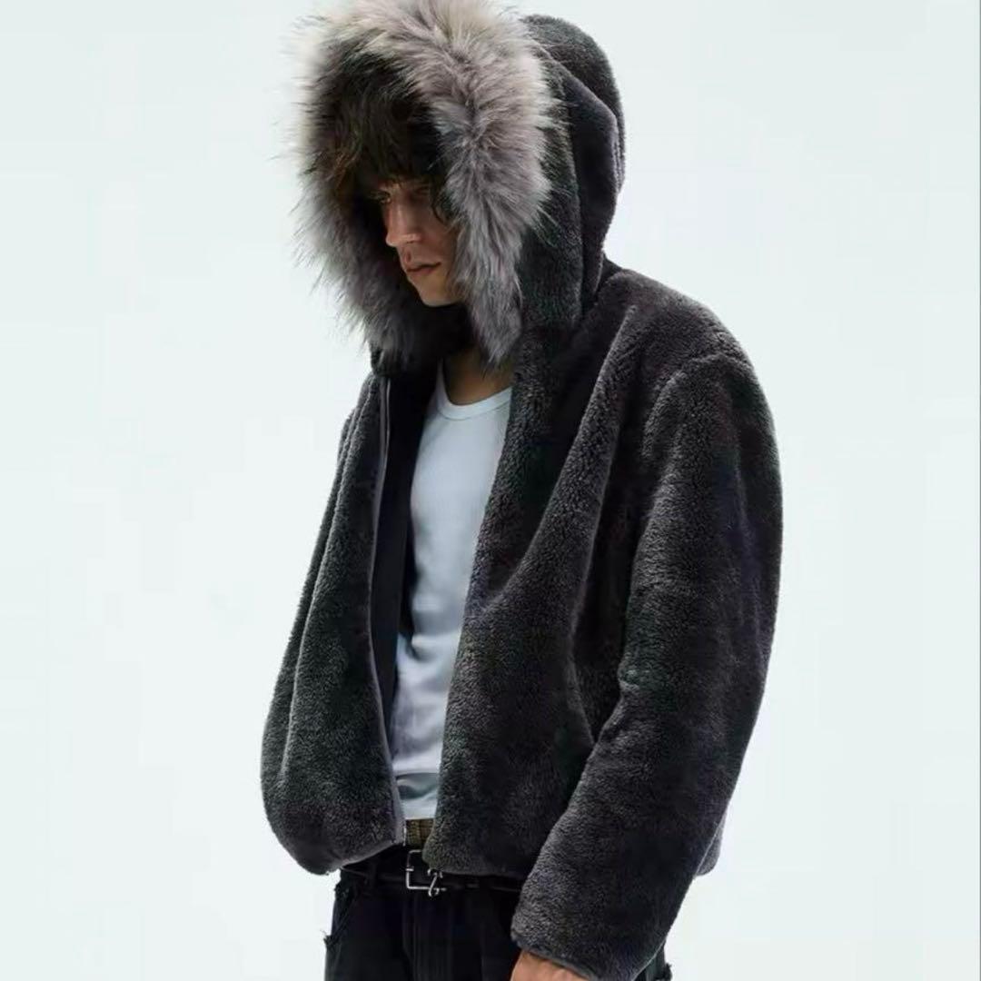 WHISTLEHUNTER ファー付きジップパーカー opium y2k - メルカリ