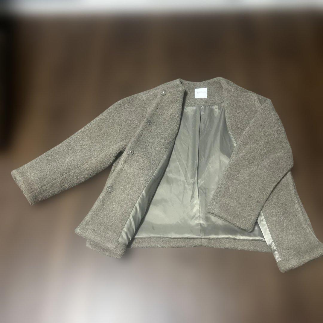 北欧暮らしの道具店 大人のためのウール混ボアコート（マフラー付き）