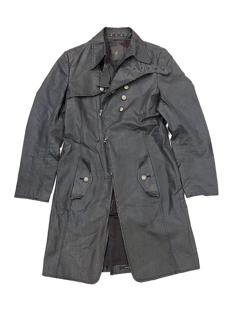 ato アトウ コーティング コート 46 ブラック MADE IN JAPAN ATO（アトウ） トレンチコート コート stand collar single trench