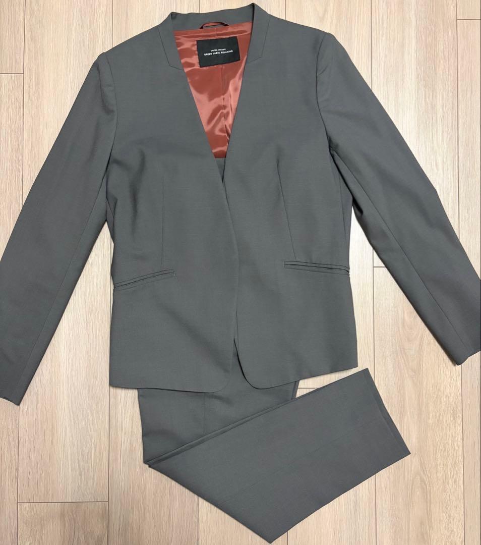 green label relaxing レディースパンツスーツ上下38(M) - メルカリ