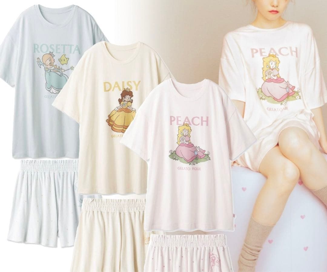 ジェラートピケ スーパーマリオ ピーチコレクション ピーチ姫 - メルカリ