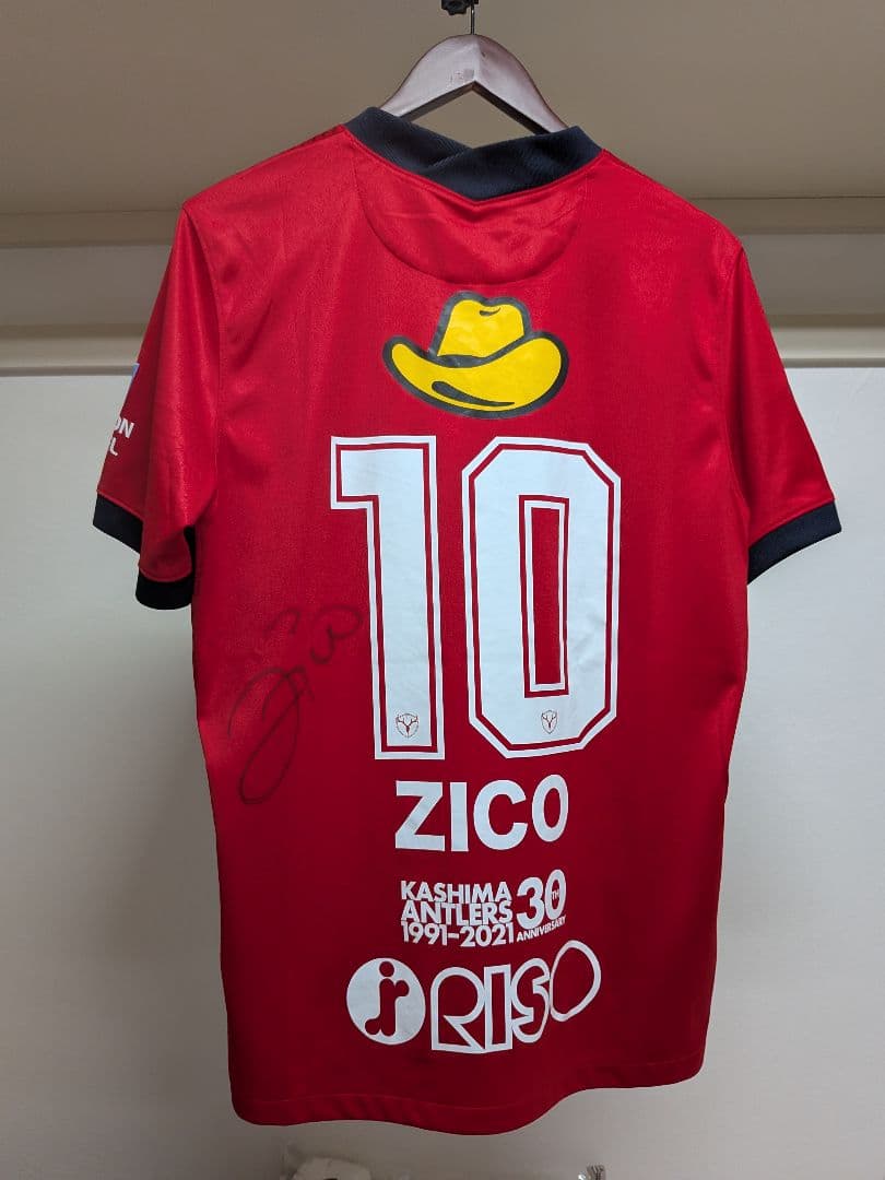 ジ*ヌ様 【鹿島アントラーズ】神様ジーコ　30周年記念ユニフォーム　XL 鹿島アントラーズ】 ユニフォーム 1995年 新品 激レア / 95年 96年