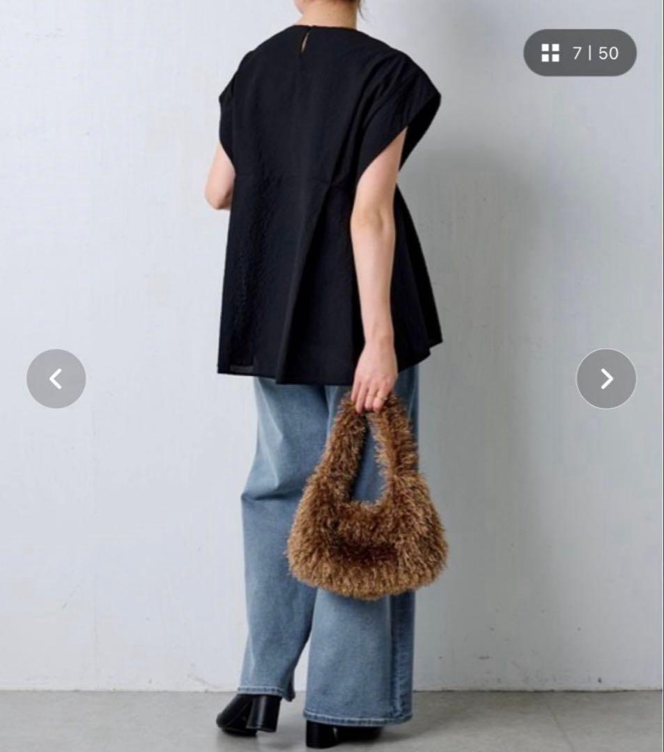 未使用タグ付き】カラミウエストタックブラウス ホワイト - メルカリ