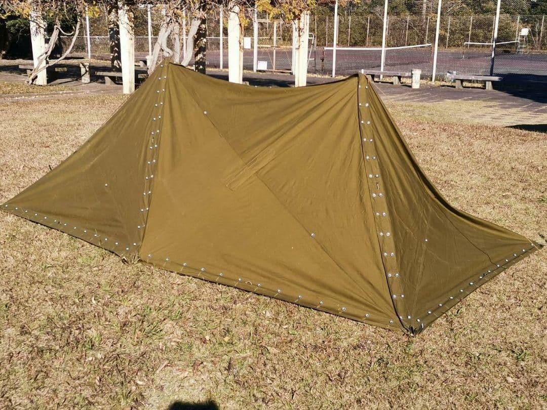 Bランク　ノルウェー軍　シート4枚　パップテント　軍幕　激レア 希少軍幕❗️ノルウェー軍用テント ポール、ペグ付き
