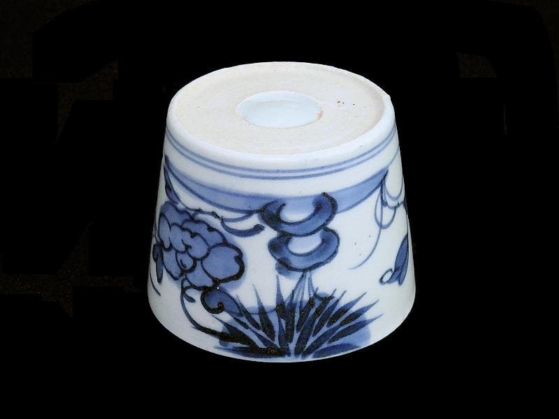 古伊万里 染付 笹に牡丹の図 蕎麦猪口 A899AS-CDg - メルカリ