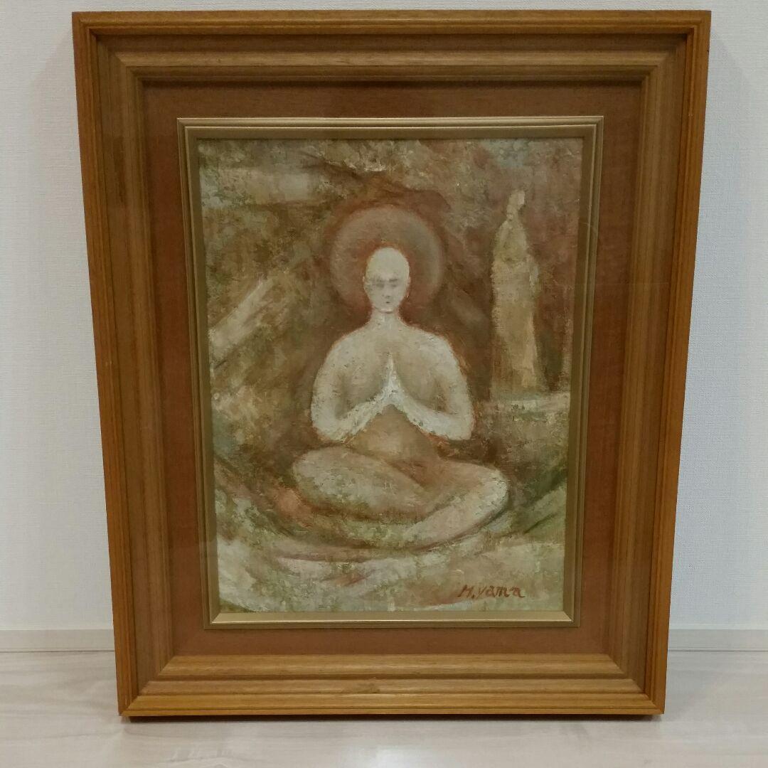 油絵 山崎 實「祈り」 Letao Malaysia－【真作】油絵 油彩画 「伊豆風景（久木）」 山崎肇 作