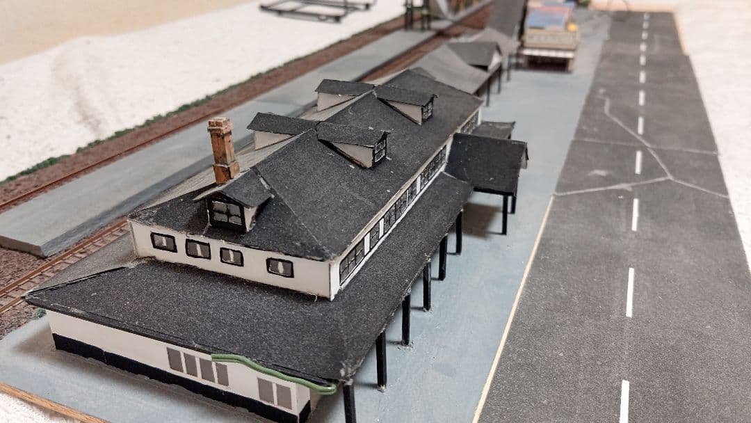 Nゲージ旧室蘭駅風ジオラマ
