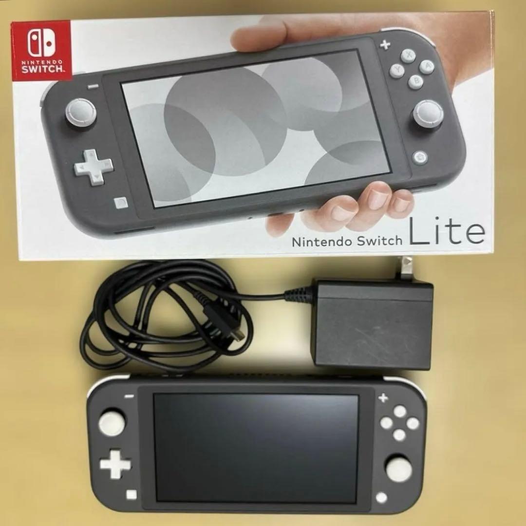 任天堂 Nintendo Switch Lite グレー 【本体、充電器、箱】 Refurbished Nintendo Switch Lite Gray Console & Charger with BOX 1