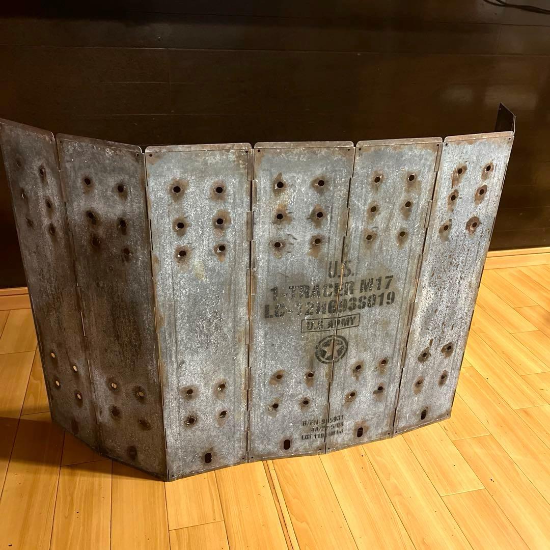 ウィンドスクリーン600cm ミリタリー.軍幕，焚き火，ソロキャンプ、未使用品 ONE STEP ウインドスクリーン 陣幕 焚き火 風防 大型 キャンプ 焚火陣