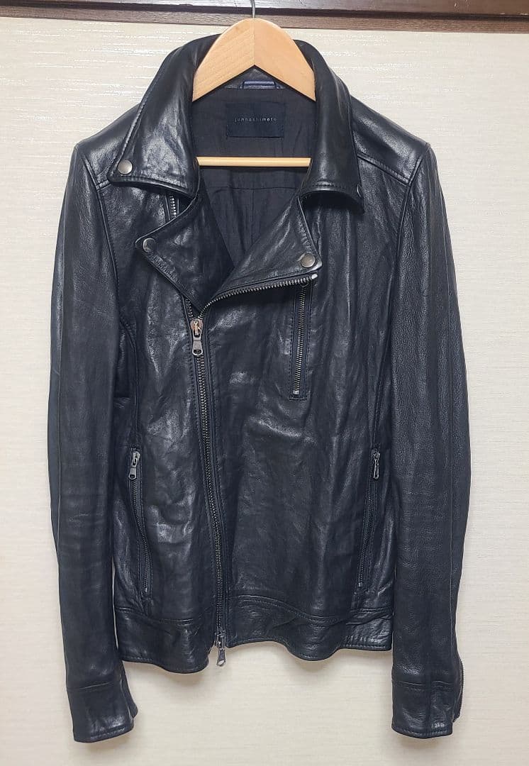 完売品 シワ加工 junhashimoto ダブルインナーライダース ジャケット
