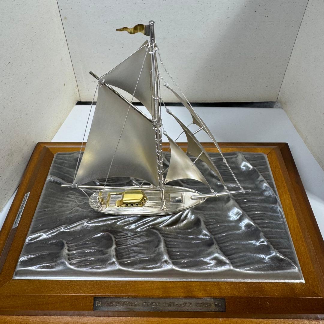 武比古 銀製 ヨット5号 1本マスト ガラスケース付き 関工芸 TAKEHIKO