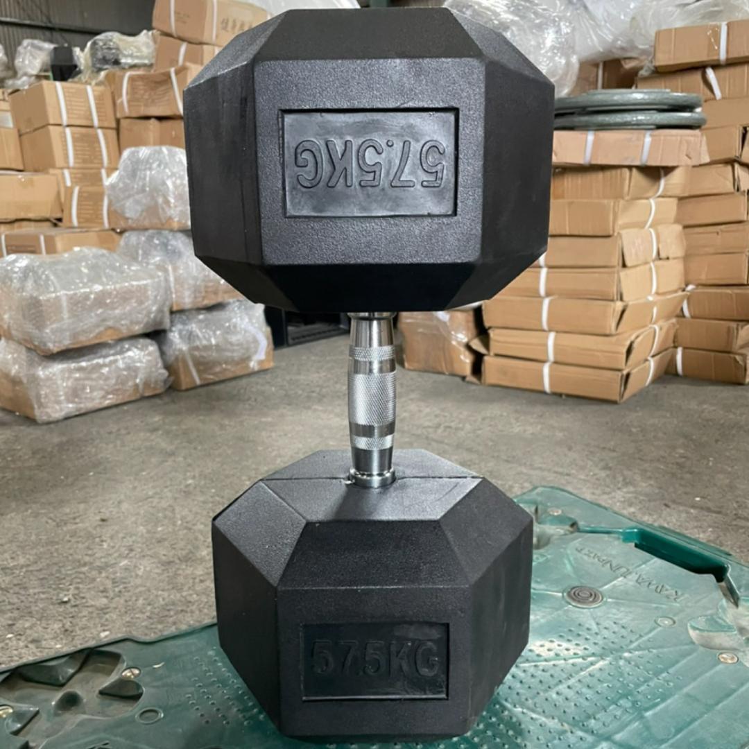 ラバー ヘックス ダンベル 57.5kg × 2個 セット