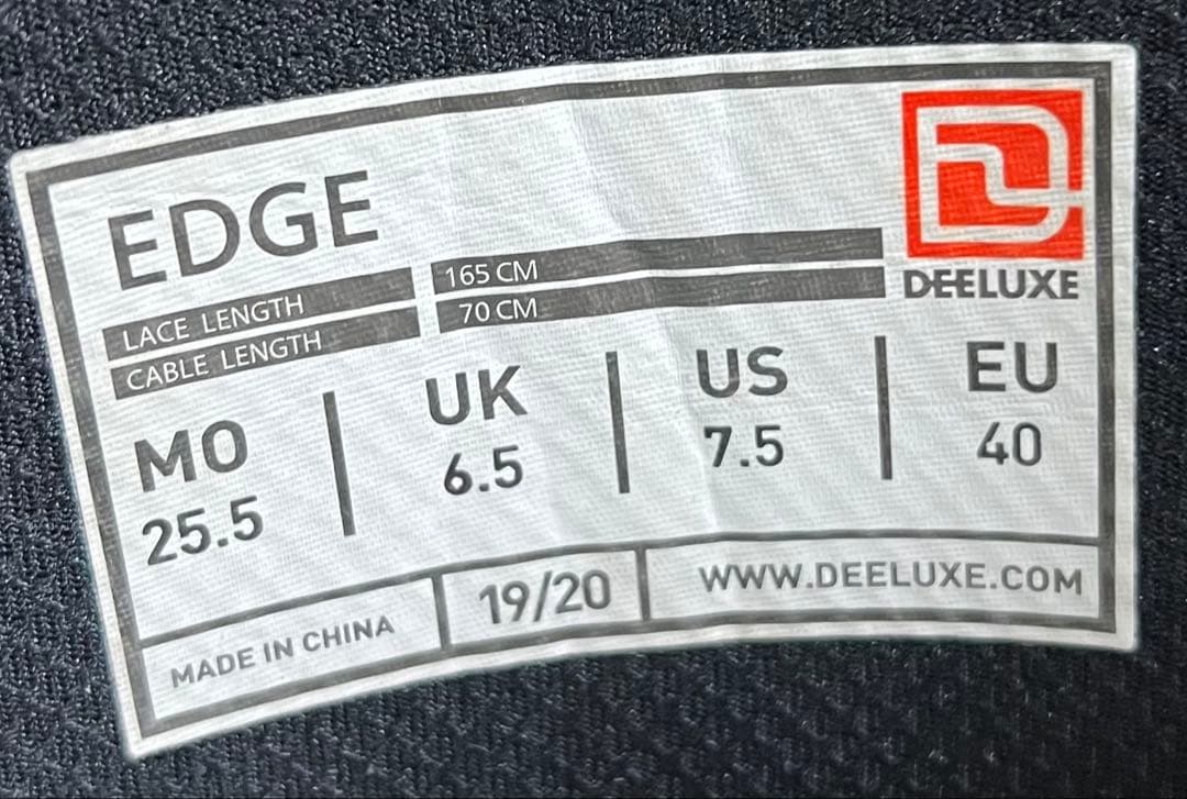 【美品_即日発送】スノボブーツ　DEELUXE EDGE エッジ 25.5cm